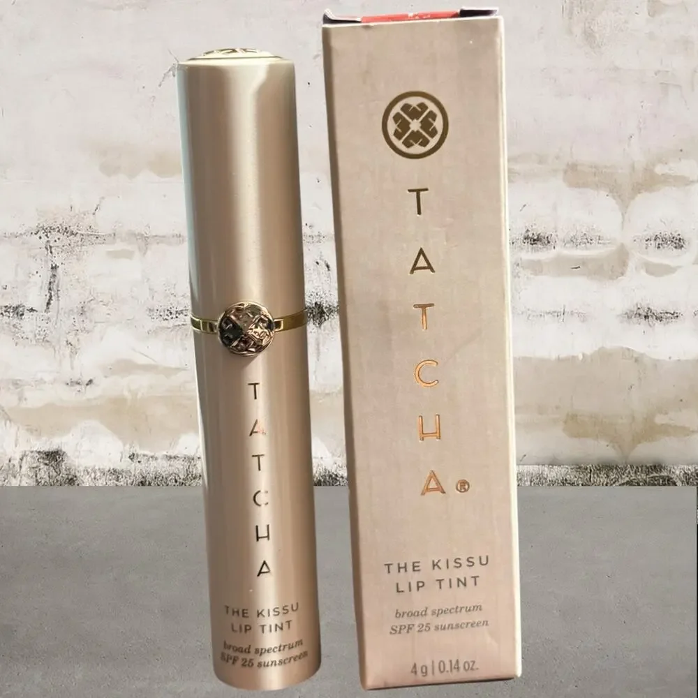 TATCHA $30 The Kissu Lip Tint SPF 25 Tinted Lip Sunscreen in Camellia NIB